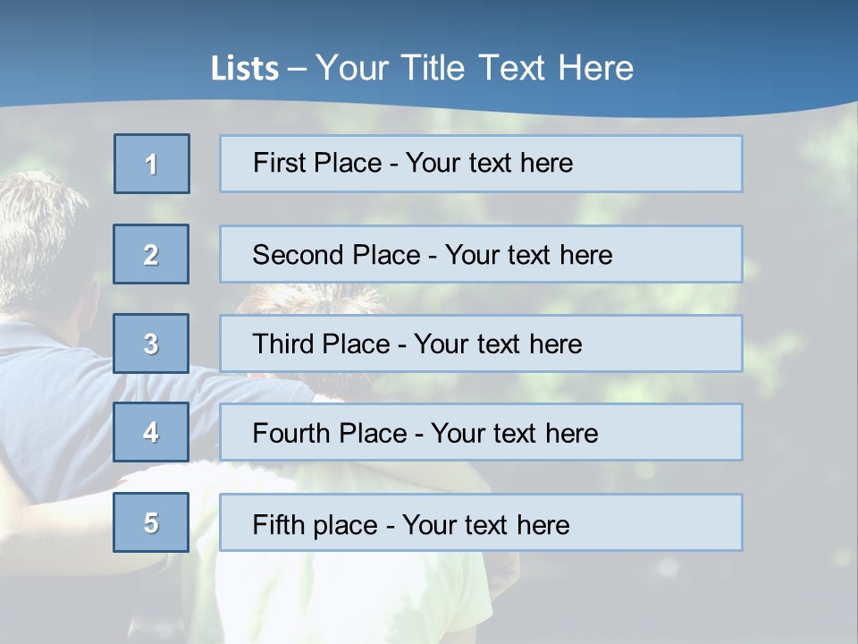 A Man And A Woman Hugging In A Park PowerPoint Template