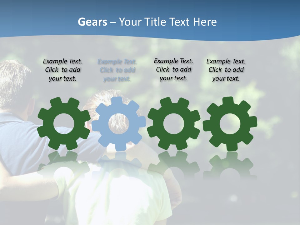 A Man And A Woman Hugging In A Park PowerPoint Template