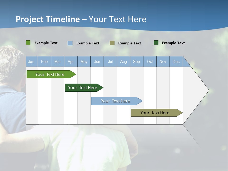 A Man And A Woman Hugging In A Park PowerPoint Template