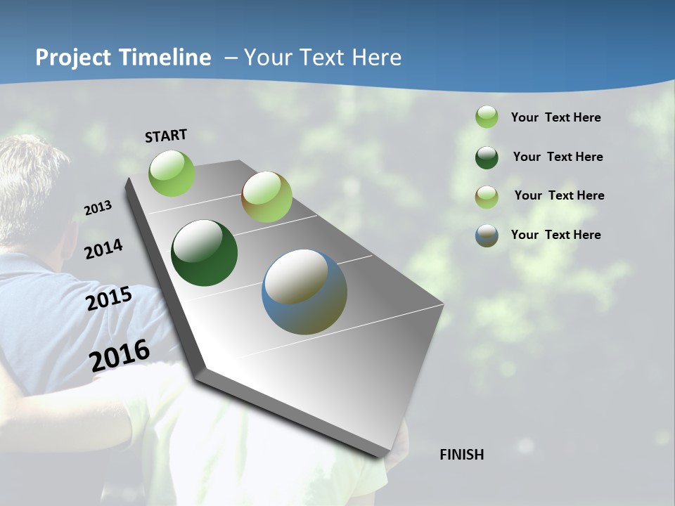 A Man And A Woman Hugging In A Park PowerPoint Template