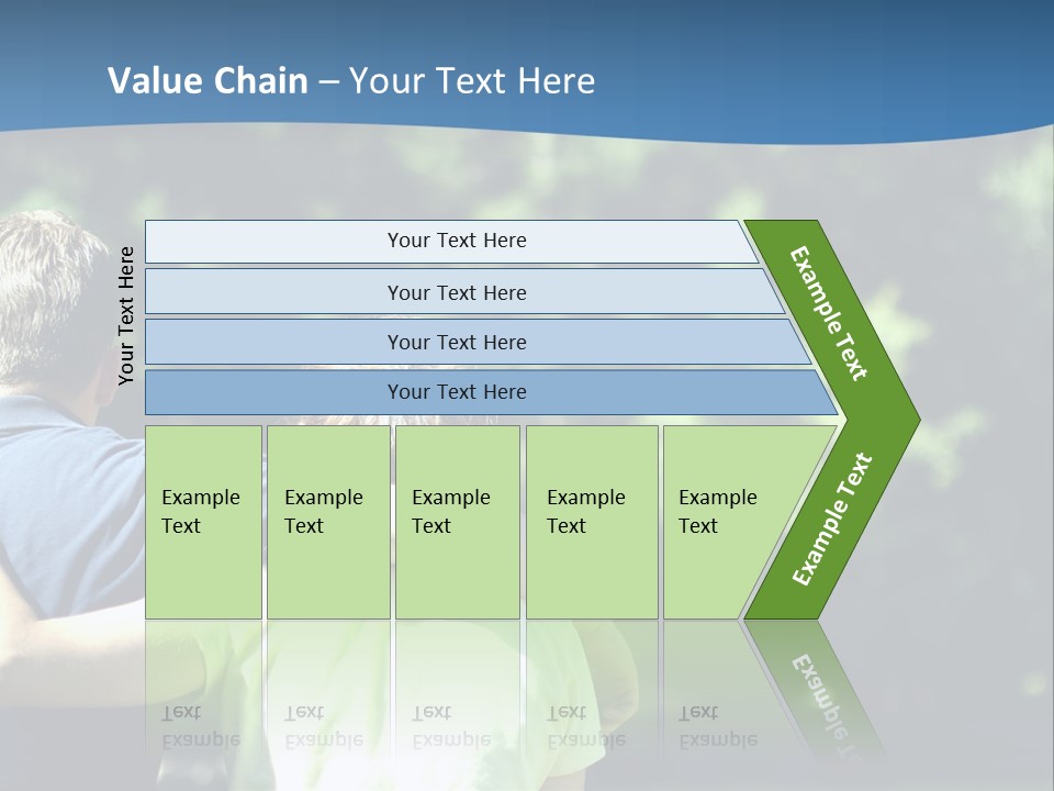 A Man And A Woman Hugging In A Park PowerPoint Template