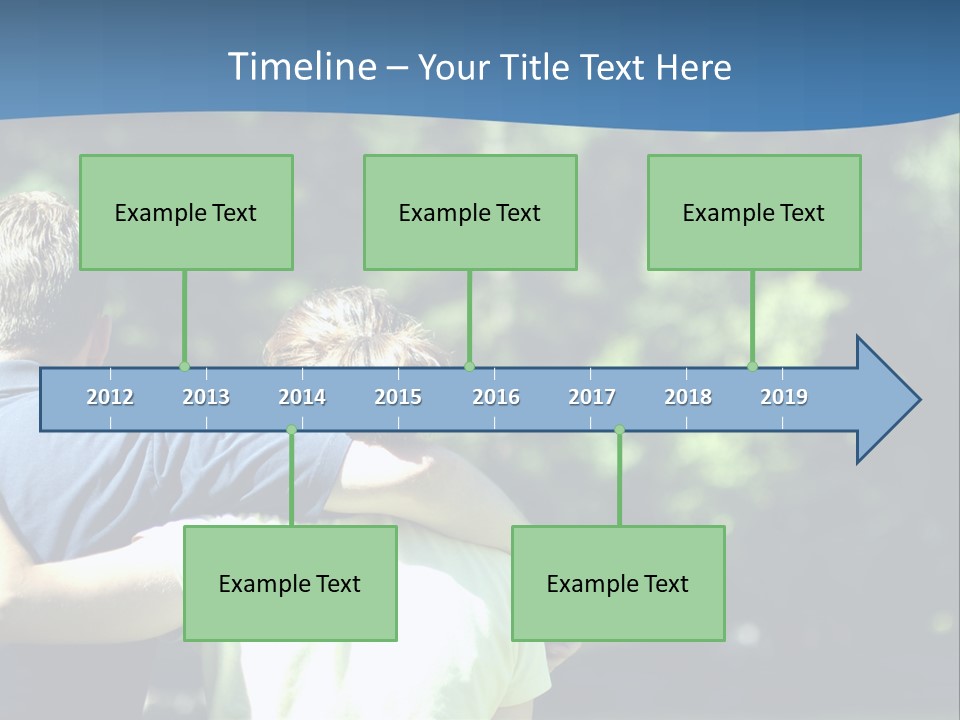 A Man And A Woman Hugging In A Park PowerPoint Template