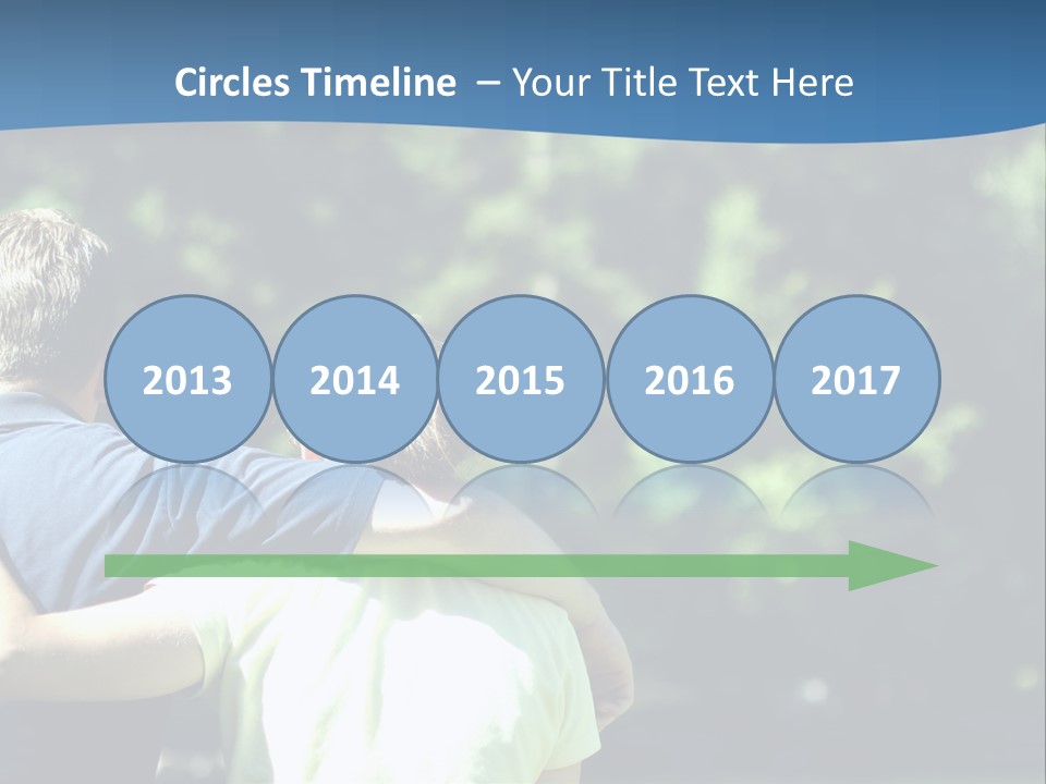 A Man And A Woman Hugging In A Park PowerPoint Template