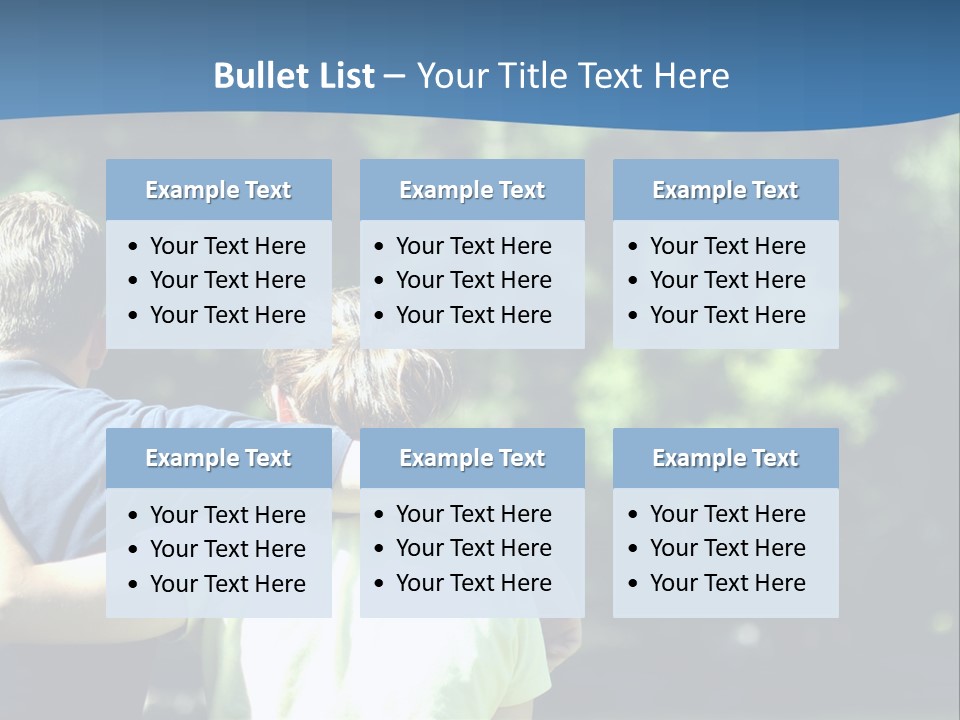 A Man And A Woman Hugging In A Park PowerPoint Template