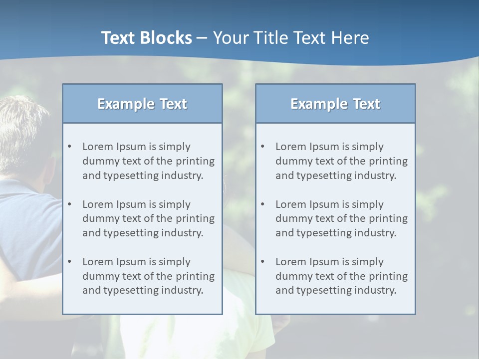 A Man And A Woman Hugging In A Park PowerPoint Template