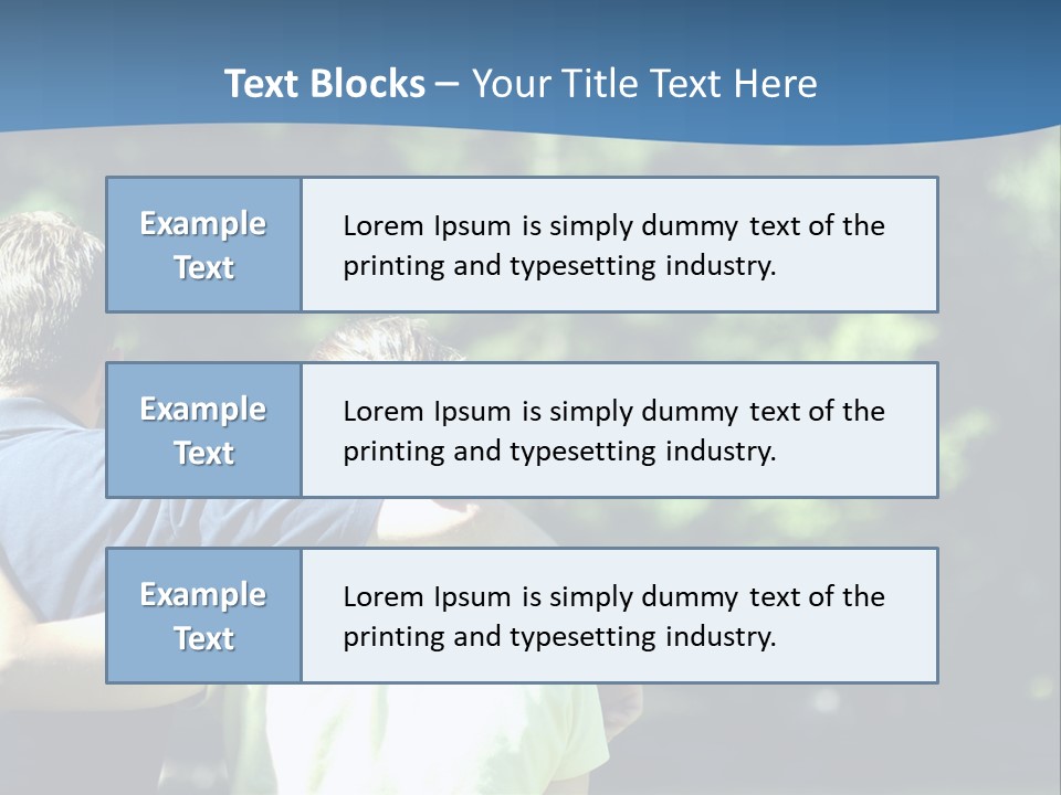 A Man And A Woman Hugging In A Park PowerPoint Template