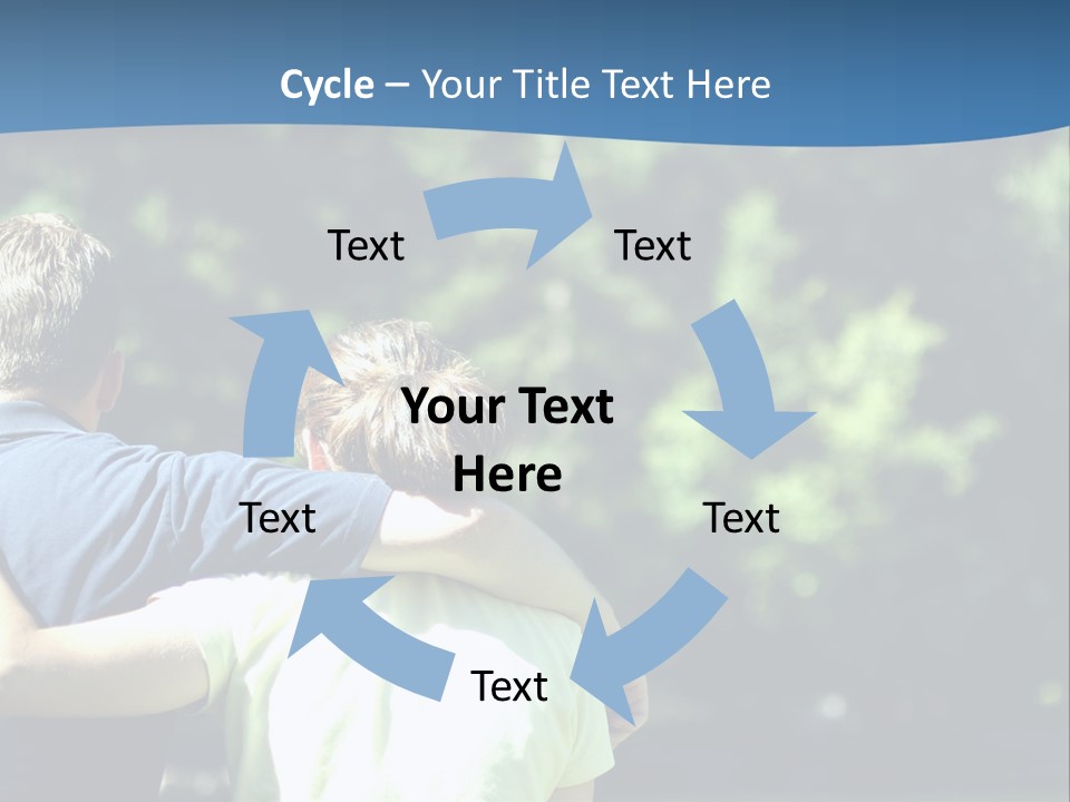 A Man And A Woman Hugging In A Park PowerPoint Template