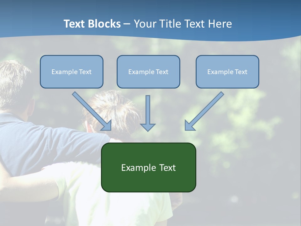 A Man And A Woman Hugging In A Park PowerPoint Template