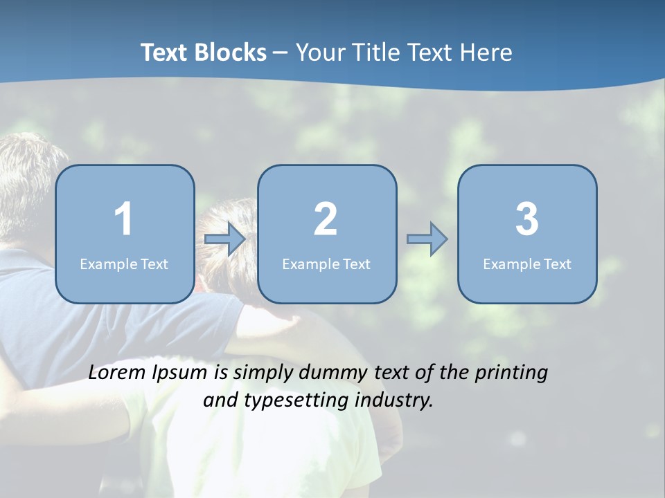 A Man And A Woman Hugging In A Park PowerPoint Template
