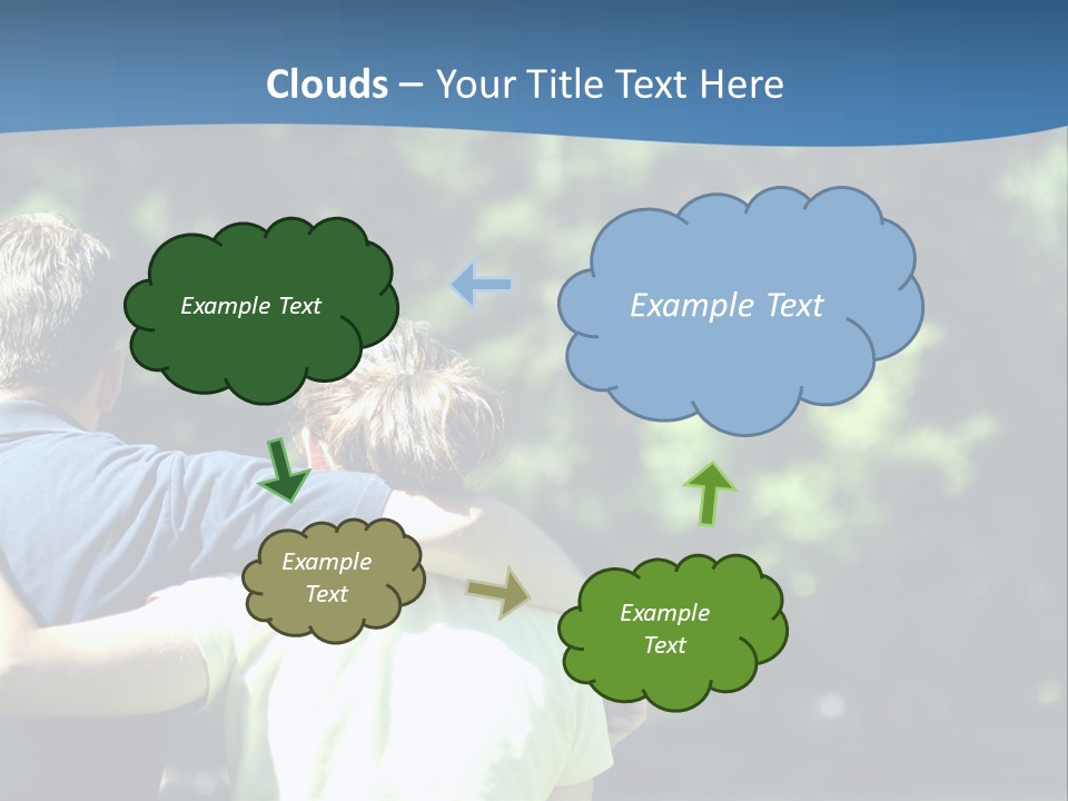 A Man And A Woman Hugging In A Park PowerPoint Template