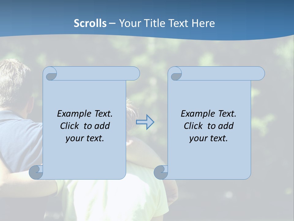 A Man And A Woman Hugging In A Park PowerPoint Template