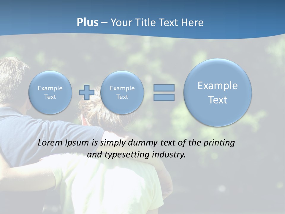 A Man And A Woman Hugging In A Park PowerPoint Template