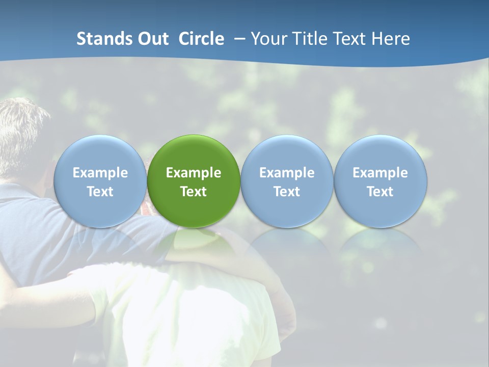 A Man And A Woman Hugging In A Park PowerPoint Template