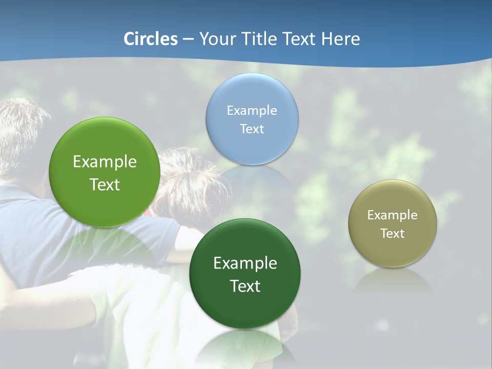 A Man And A Woman Hugging In A Park PowerPoint Template