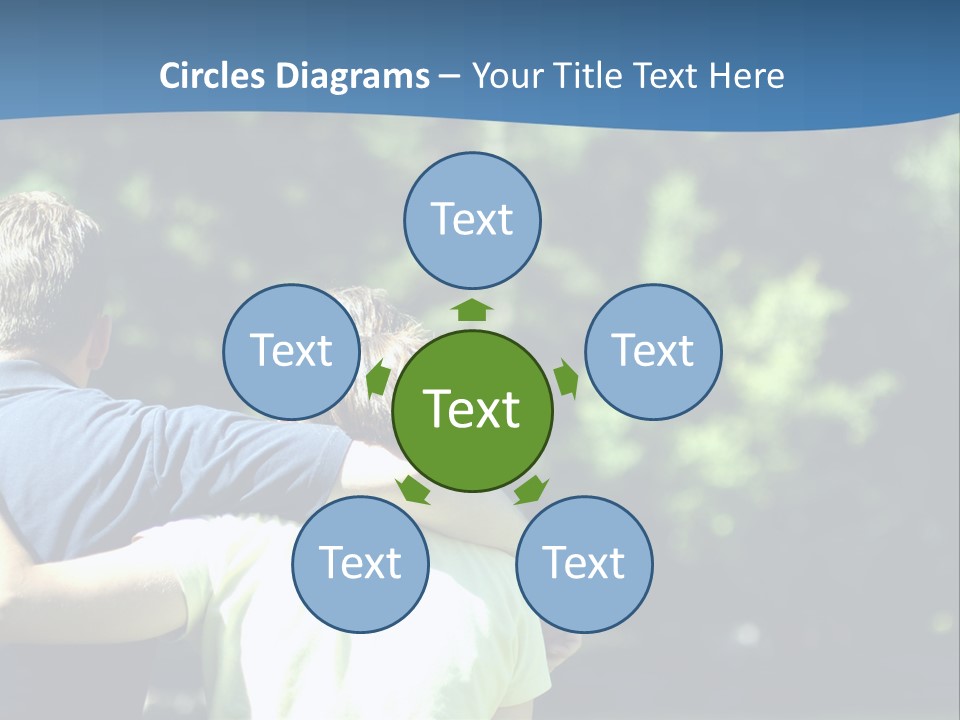 A Man And A Woman Hugging In A Park PowerPoint Template