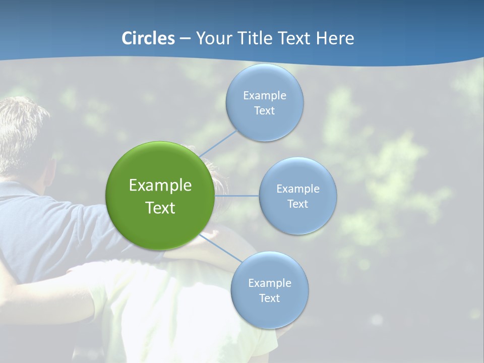 A Man And A Woman Hugging In A Park PowerPoint Template