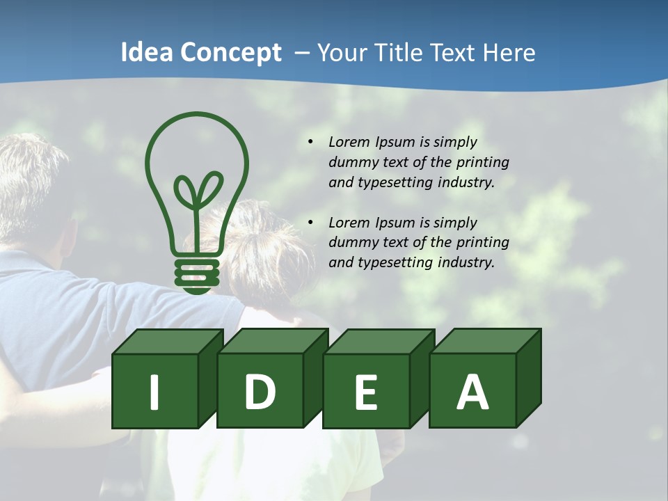 A Man And A Woman Hugging In A Park PowerPoint Template