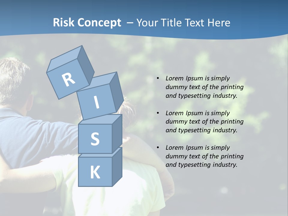 A Man And A Woman Hugging In A Park PowerPoint Template