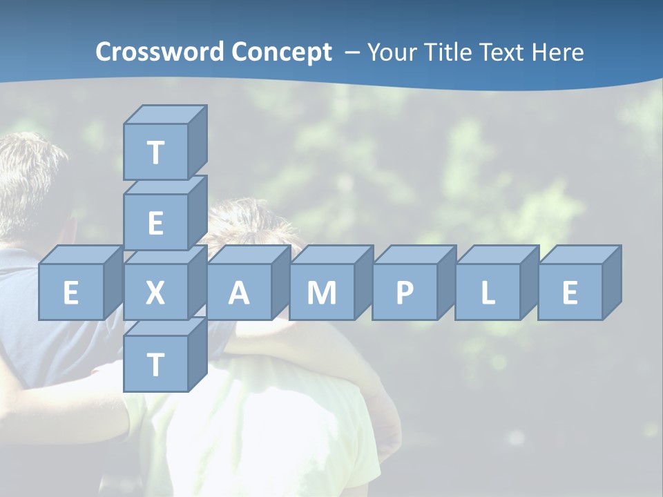 A Man And A Woman Hugging In A Park PowerPoint Template