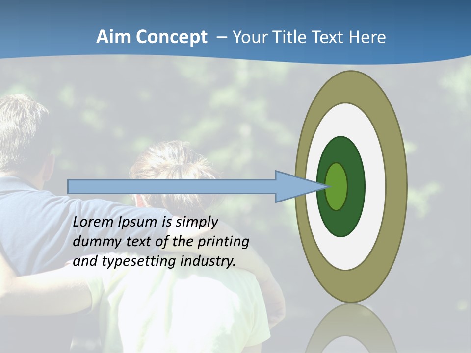 A Man And A Woman Hugging In A Park PowerPoint Template