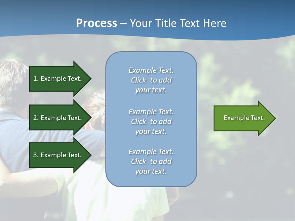 A Man And A Woman Hugging In A Park PowerPoint Template