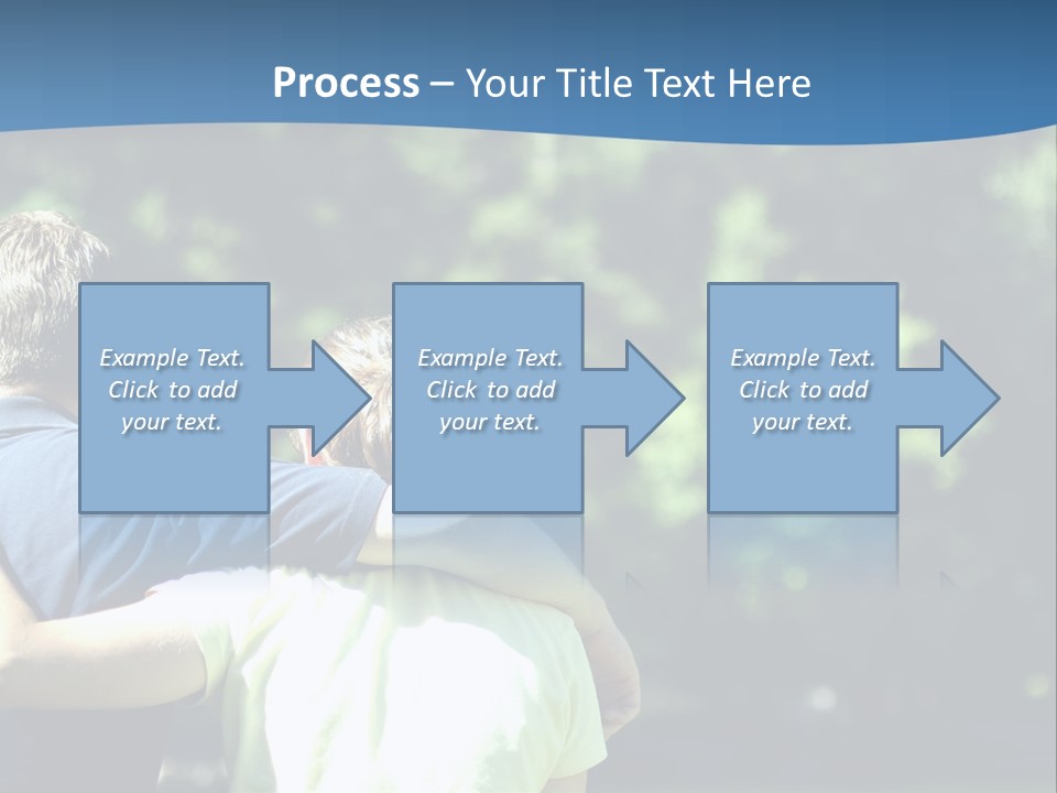 A Man And A Woman Hugging In A Park PowerPoint Template