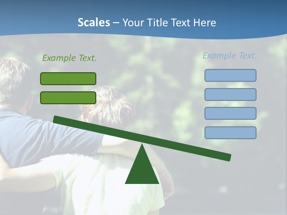 A Man And A Woman Hugging In A Park PowerPoint Template