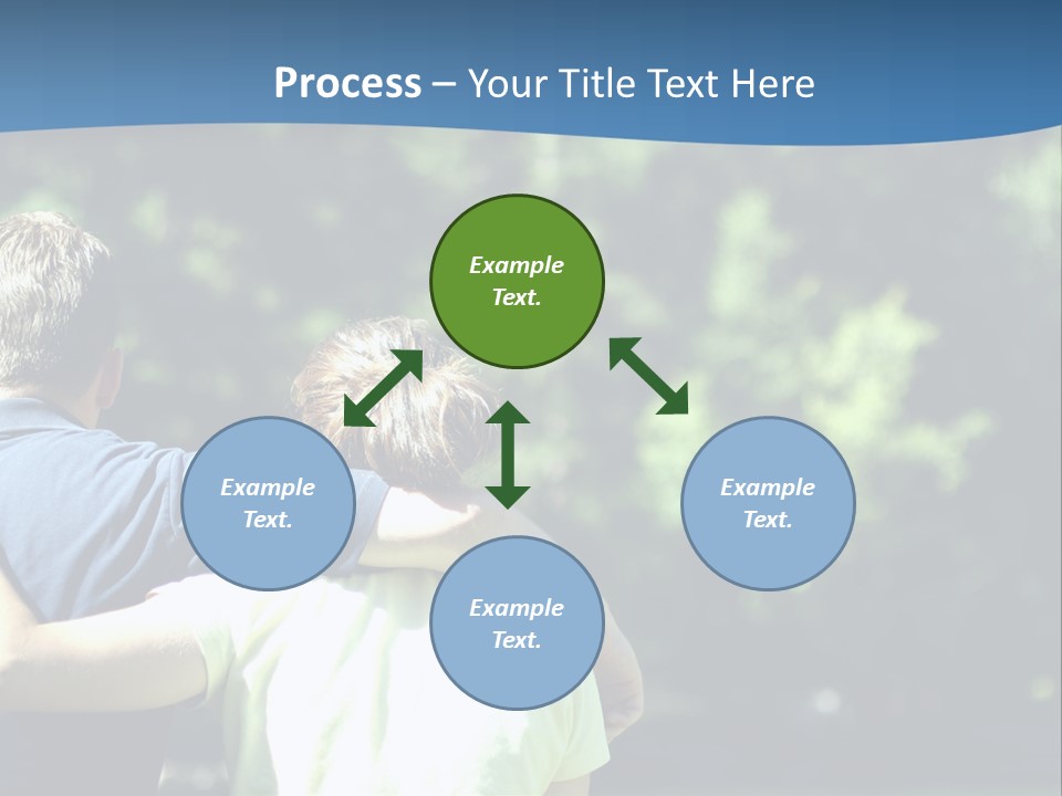 A Man And A Woman Hugging In A Park PowerPoint Template