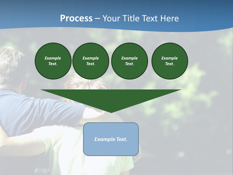 A Man And A Woman Hugging In A Park PowerPoint Template