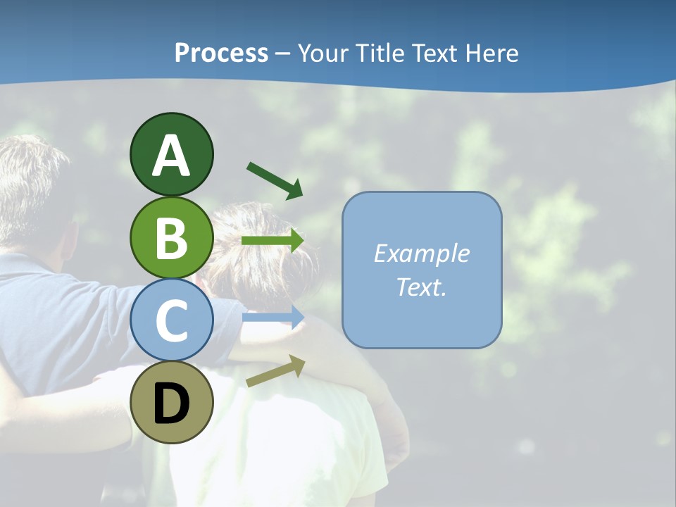 A Man And A Woman Hugging In A Park PowerPoint Template