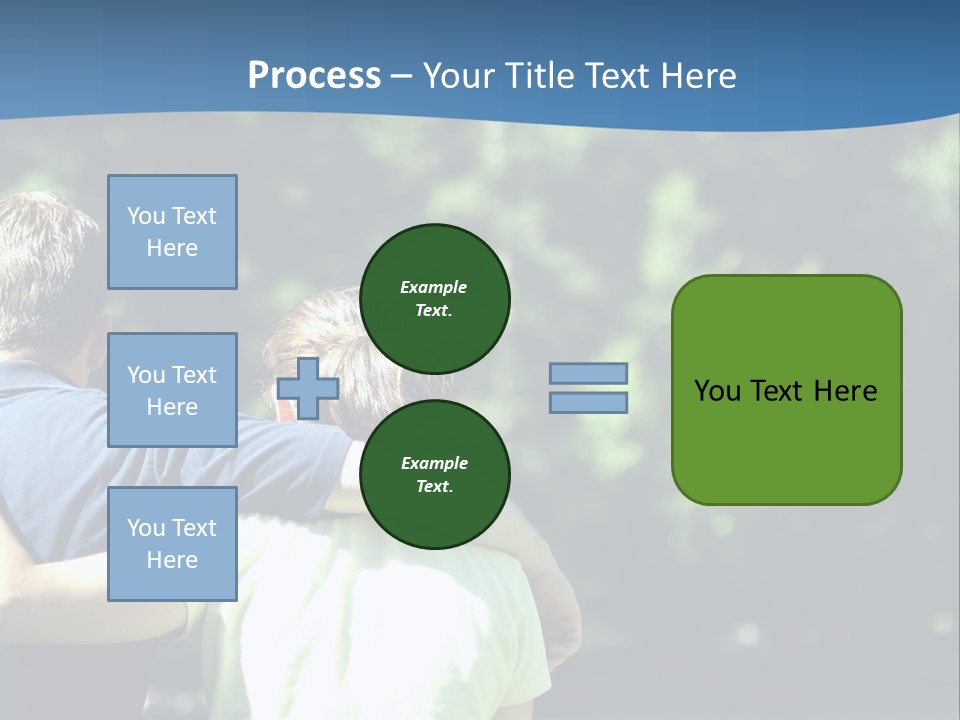 A Man And A Woman Hugging In A Park PowerPoint Template