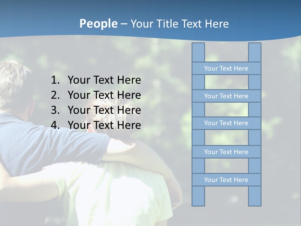 A Man And A Woman Hugging In A Park PowerPoint Template