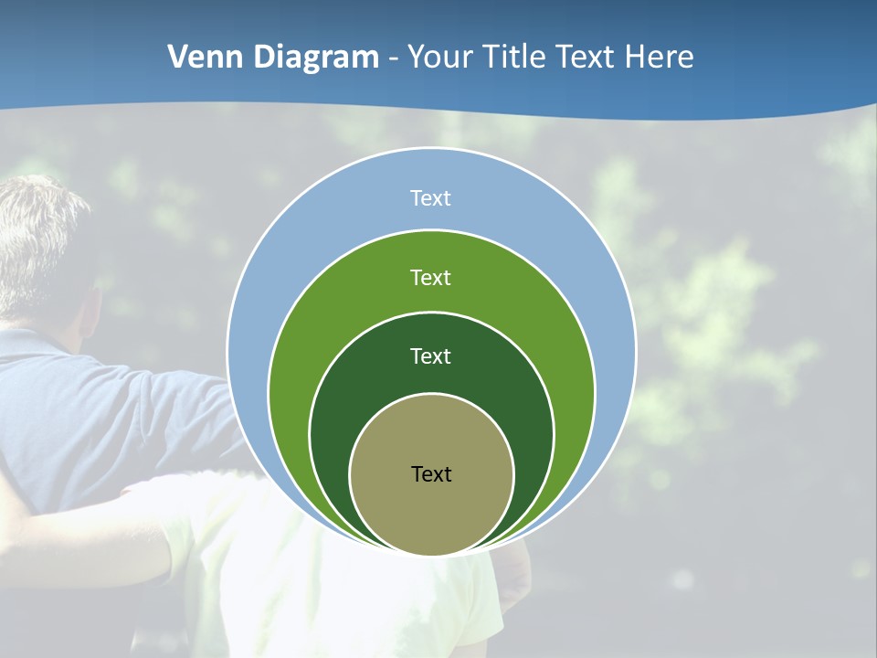 A Man And A Woman Hugging In A Park PowerPoint Template