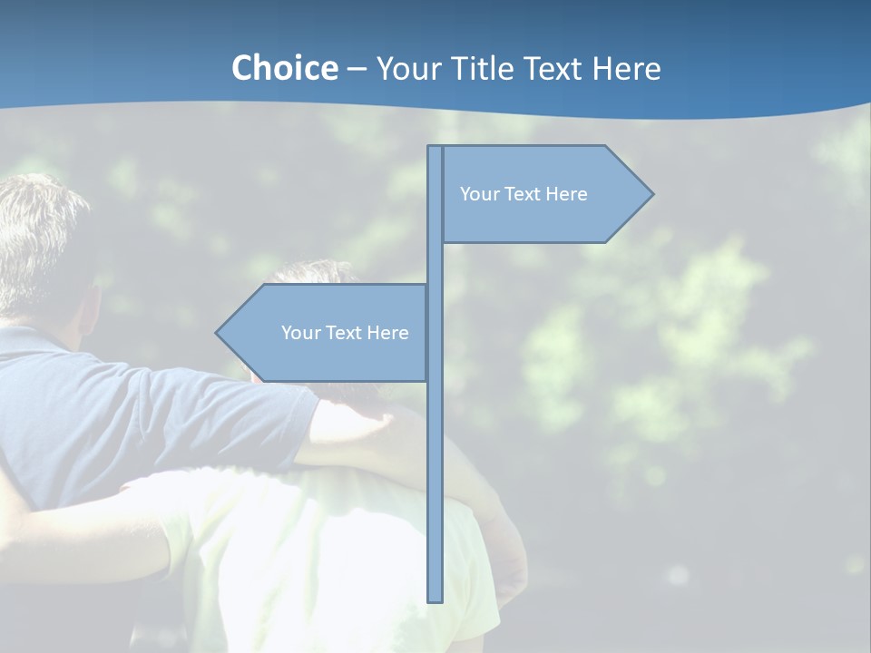 A Man And A Woman Hugging In A Park PowerPoint Template