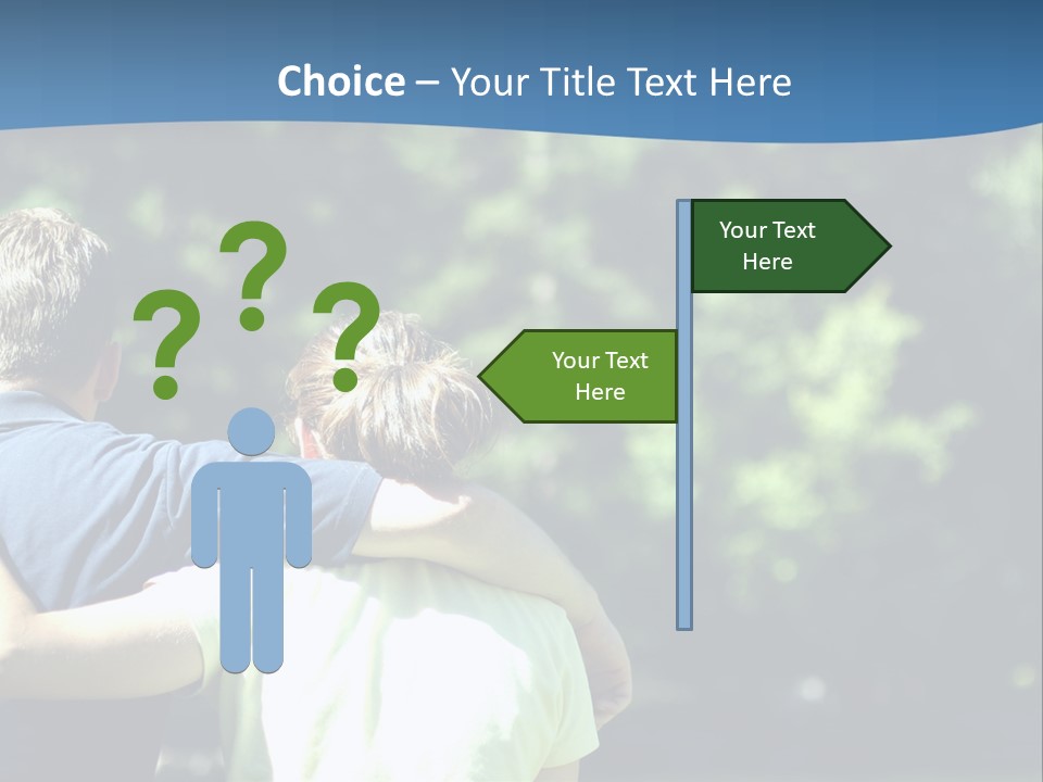 A Man And A Woman Hugging In A Park PowerPoint Template