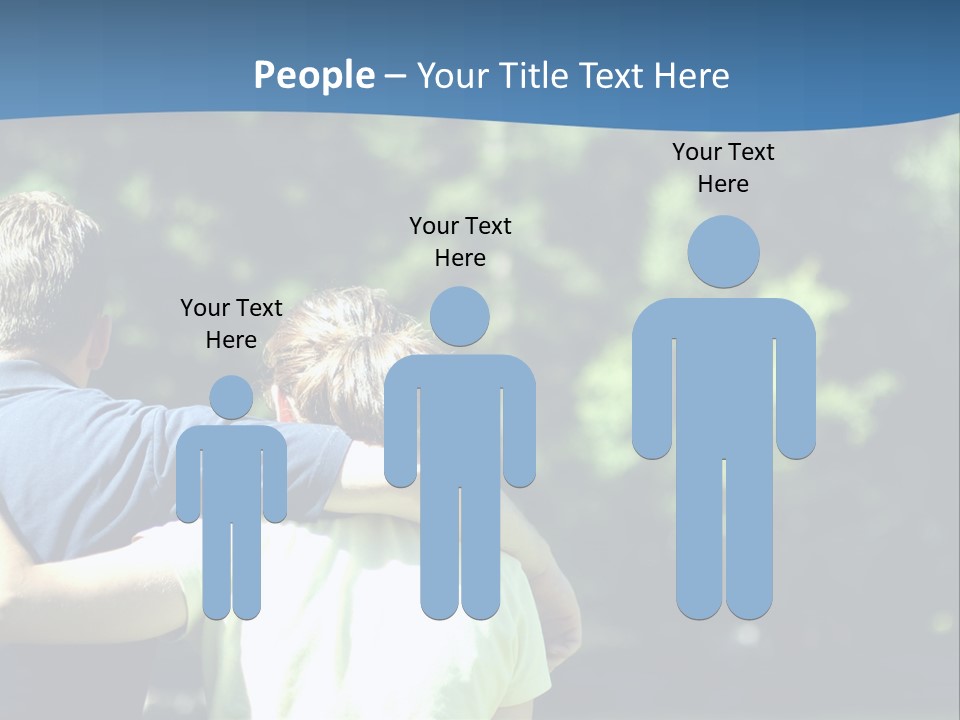 A Man And A Woman Hugging In A Park PowerPoint Template