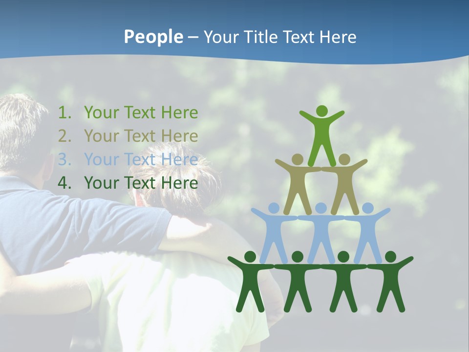 A Man And A Woman Hugging In A Park PowerPoint Template