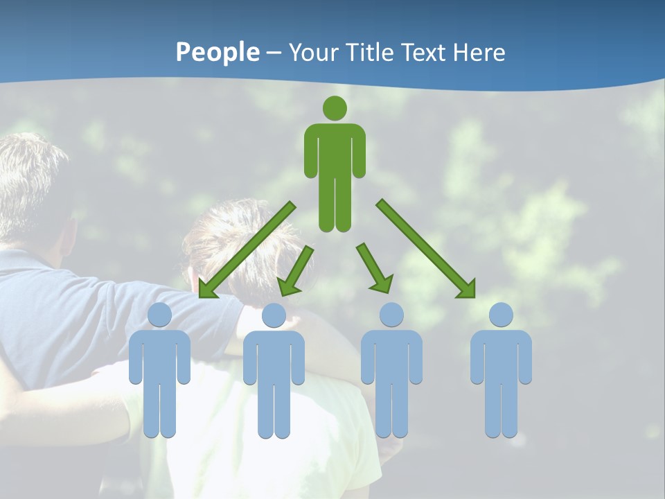 A Man And A Woman Hugging In A Park PowerPoint Template