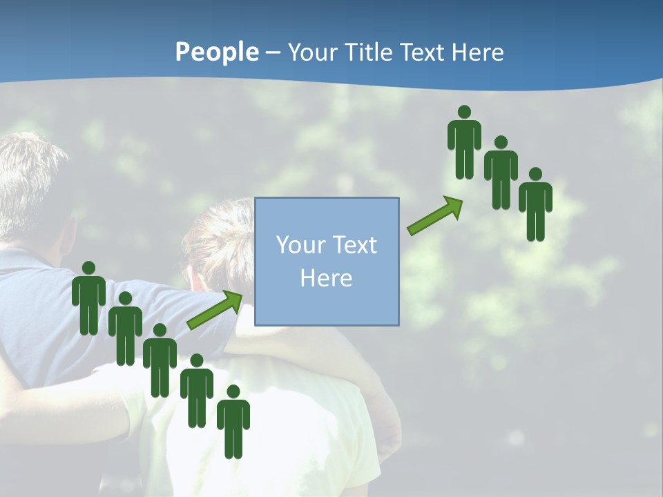 A Man And A Woman Hugging In A Park PowerPoint Template