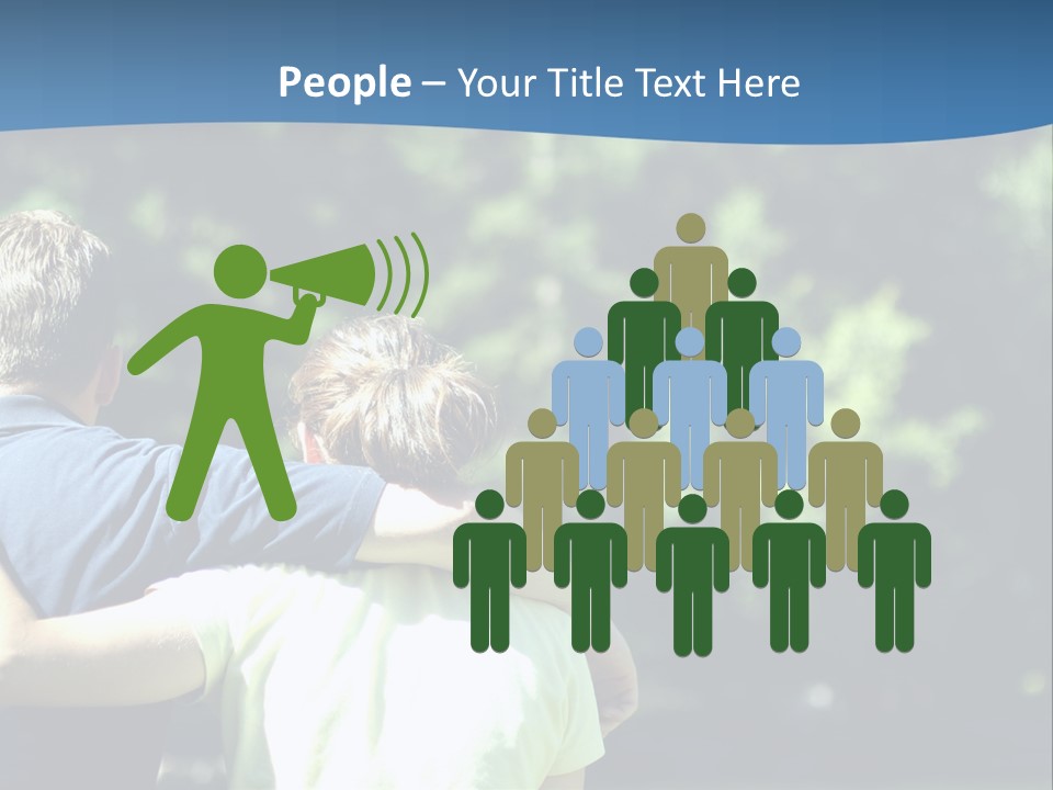 A Man And A Woman Hugging In A Park PowerPoint Template