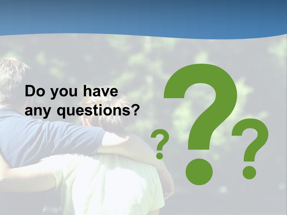 A Man And A Woman Hugging In A Park PowerPoint Template