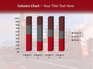 A Red Double Decker Bus Driving Past Big Ben PowerPoint Template