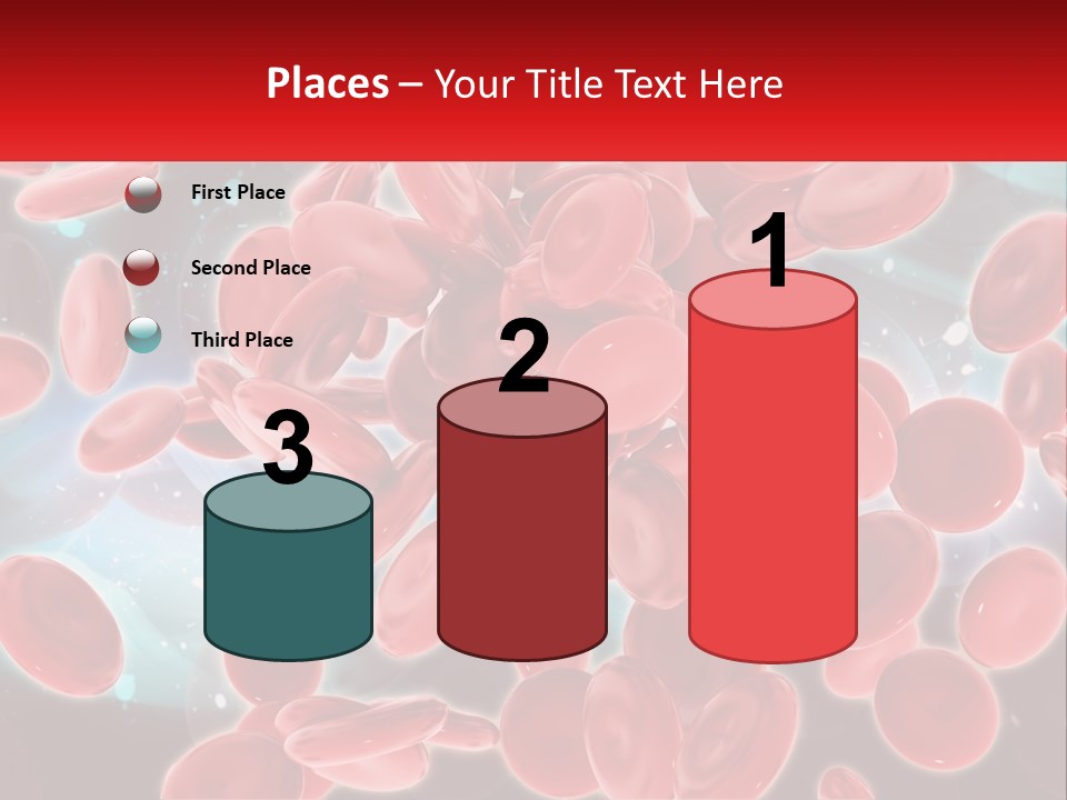 A Bunch Of Red Blood Cells With A Name Of Presentation PowerPoint Template