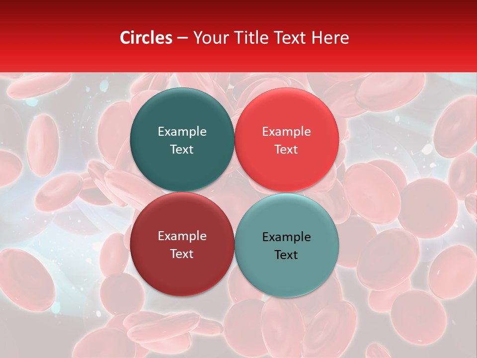 A Bunch Of Red Blood Cells With A Name Of Presentation PowerPoint Template