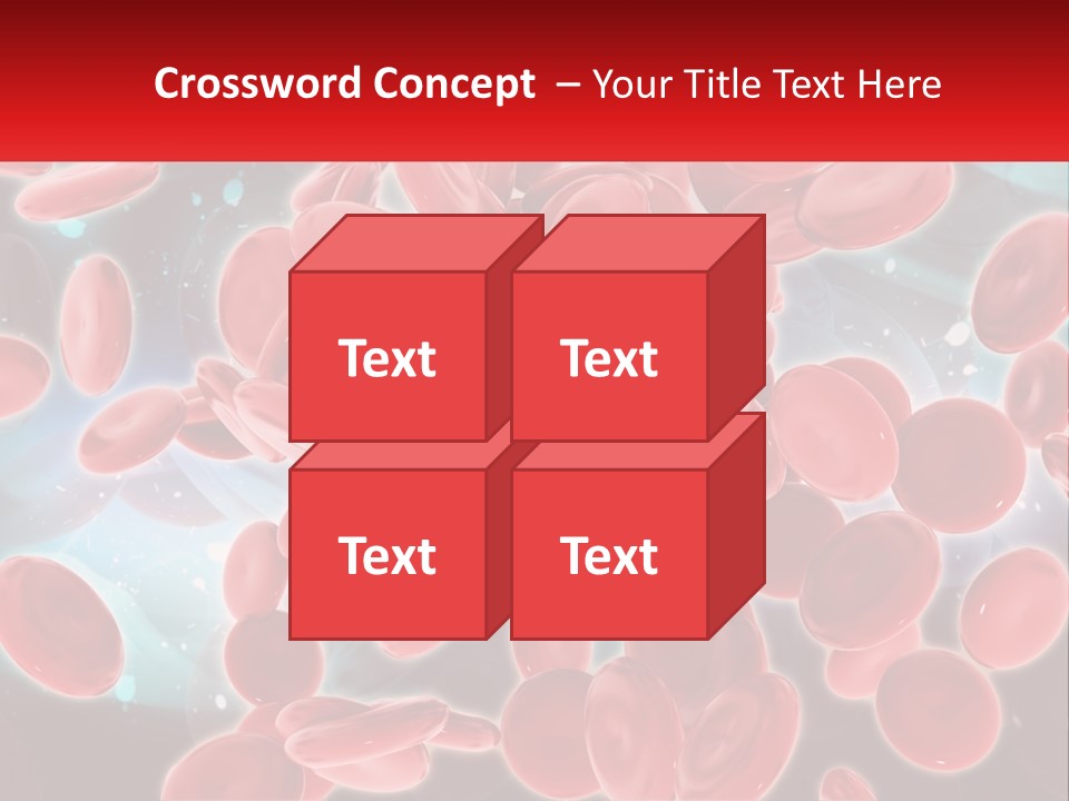 A Bunch Of Red Blood Cells With A Name Of Presentation PowerPoint Template