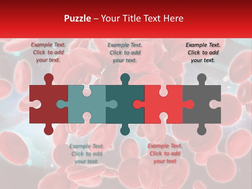 A Bunch Of Red Blood Cells With A Name Of Presentation PowerPoint Template