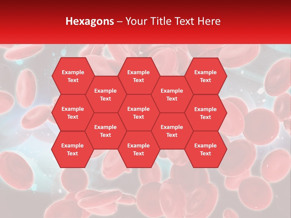 A Bunch Of Red Blood Cells With A Name Of Presentation PowerPoint Template