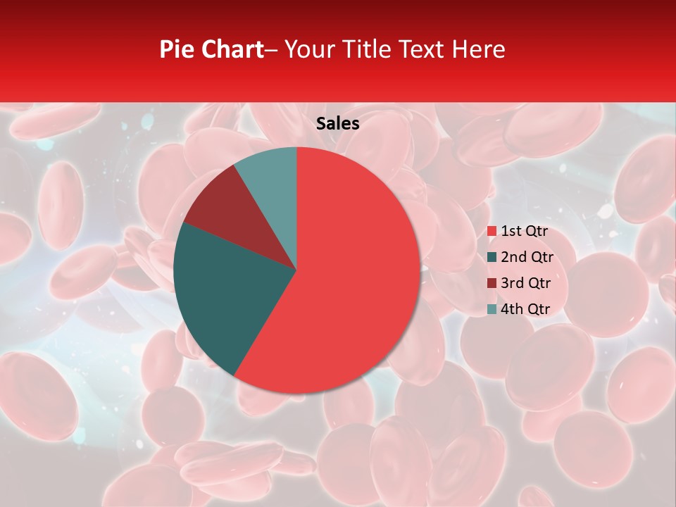 A Bunch Of Red Blood Cells With A Name Of Presentation PowerPoint Template