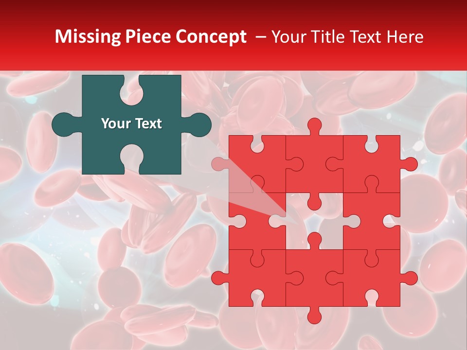 A Bunch Of Red Blood Cells With A Name Of Presentation PowerPoint Template