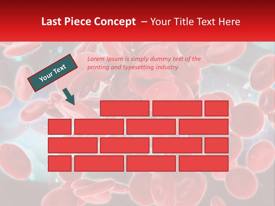 A Bunch Of Red Blood Cells With A Name Of Presentation PowerPoint Template